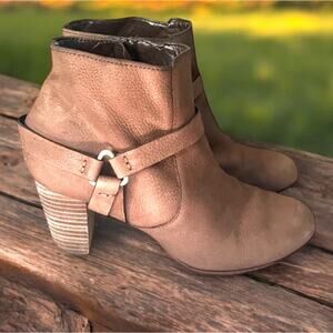 COLE HAAN Leather Boots Brown Nubuck Size 7.5 FAST SHIPPING 215-18